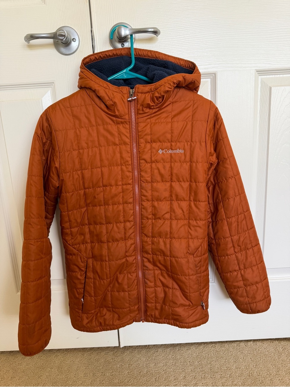 Columbia Kids Hooded Puffer Jacket - Rust